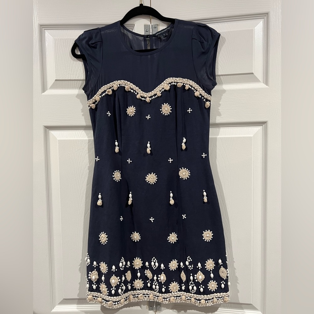 French Connection beaded mini dress